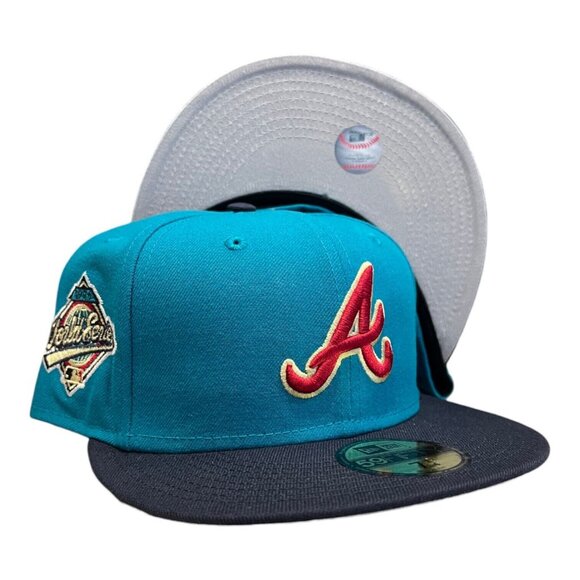 New Era Atlanta Braves 59FIFTY Fitted Hat Cap 1996 World Series Side Patch - Picture 1 of 9